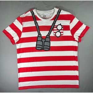 Mad Engine Where's Waldo Short Sleeve T-shirt men's 2X Halloween with flaw